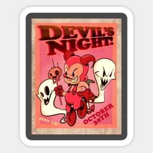 Devil's Night Sticker